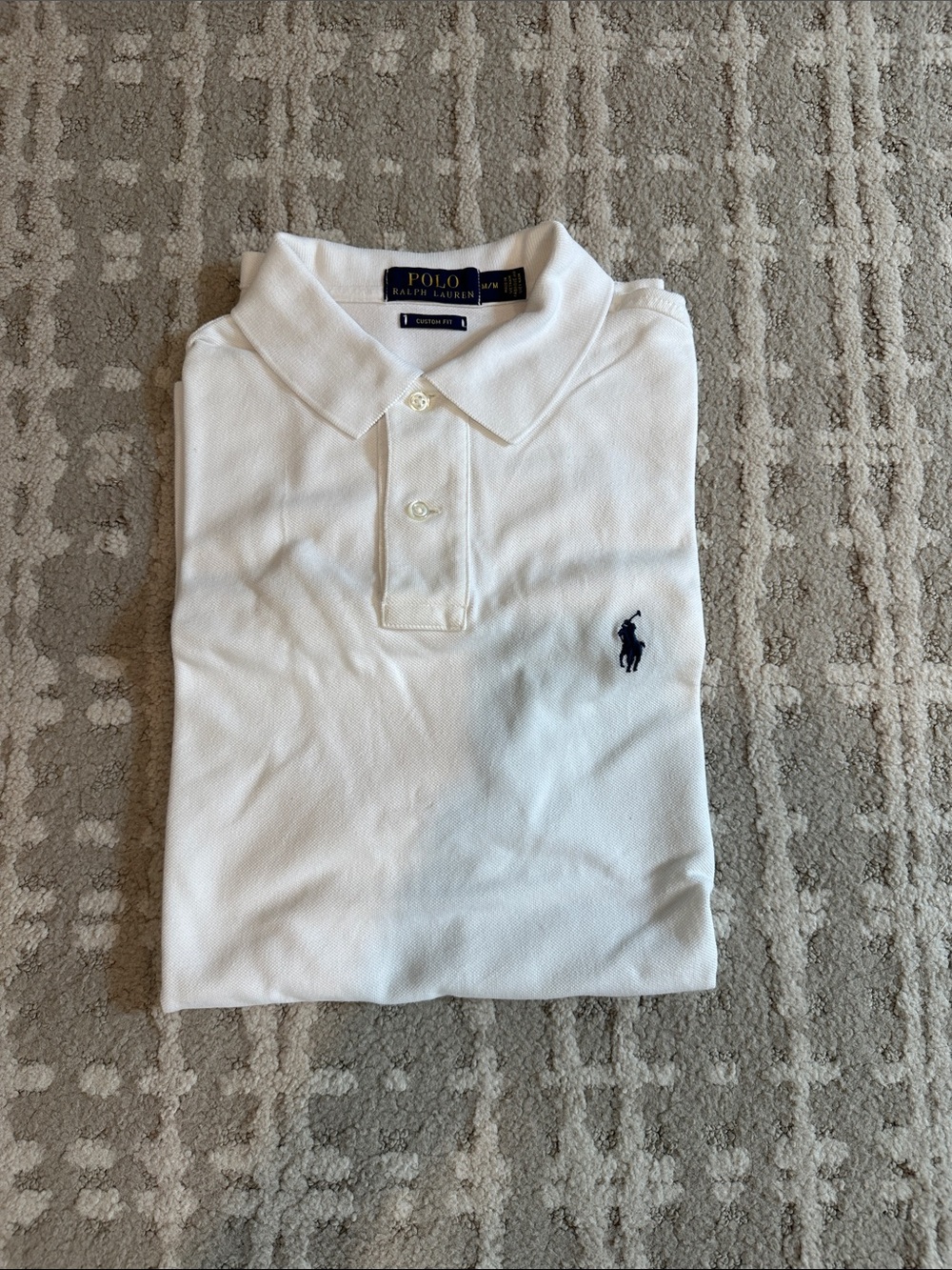 Polo by Ralph Lauren White Men’s Classic Polo with Navy Pony